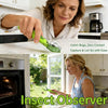 A woman uses an insect observer tool to catch bugs, demonstrating its use for inspection.