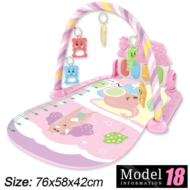 Musical Activity Gym with Kick-and-Play Piano for Babies