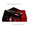 King & Queen Crown Rose Pattern 3-Piece Bedding Set with Duvet Cover and Pillowcases
