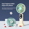3-in-1 Tragbarer USB-Wiederaufladbarer Ventilator mit Digitalanzeige