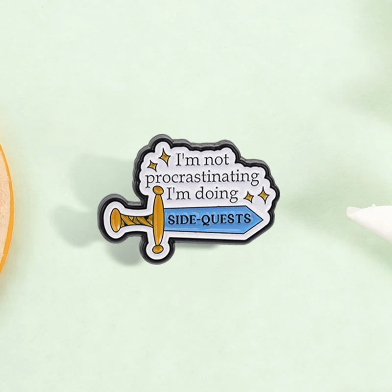 Leaving Reality Entering Fiction Enamel Pin