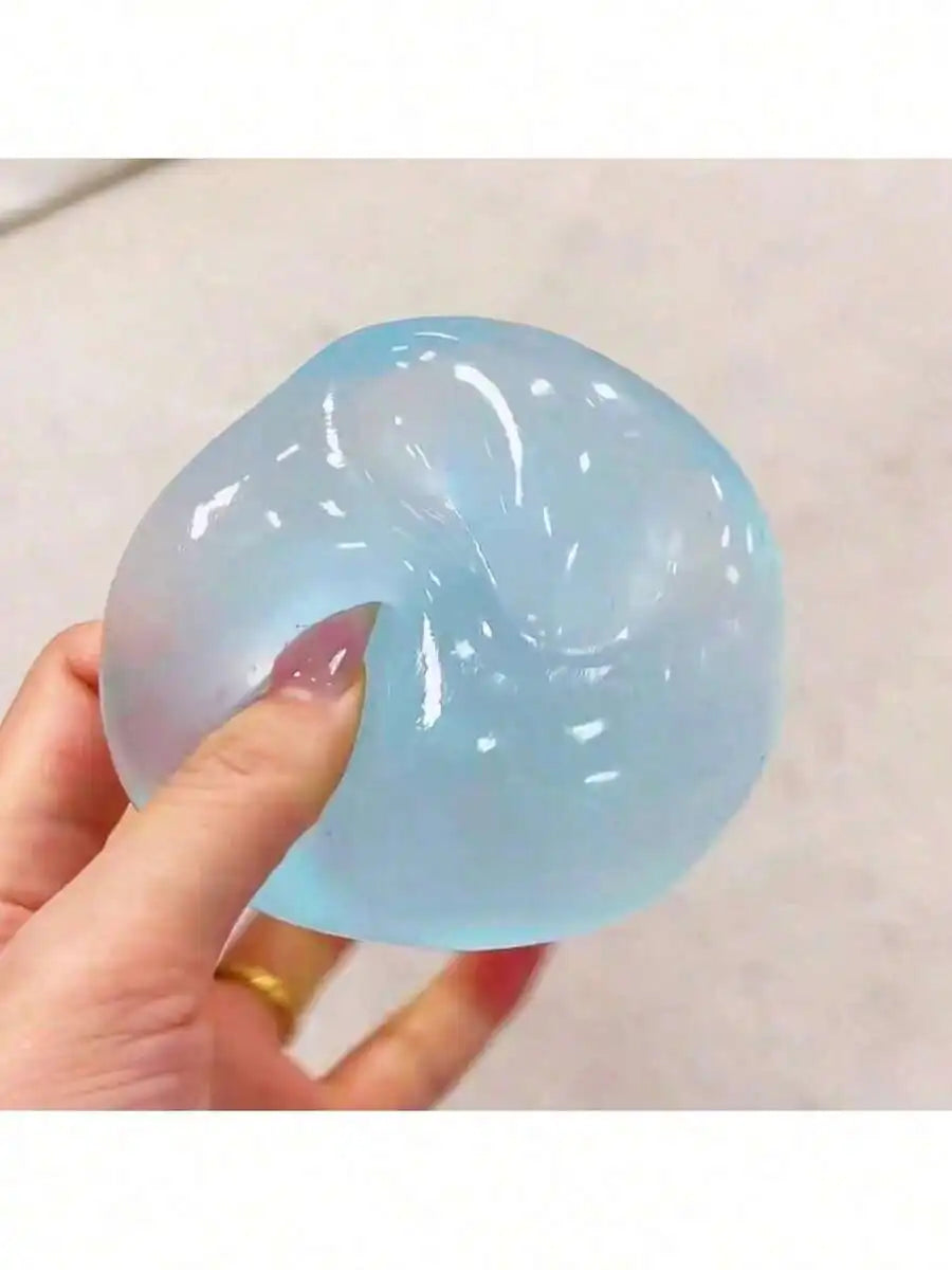 Blue Coconut Oil Moldable Squeeze Ball for Stress Relief