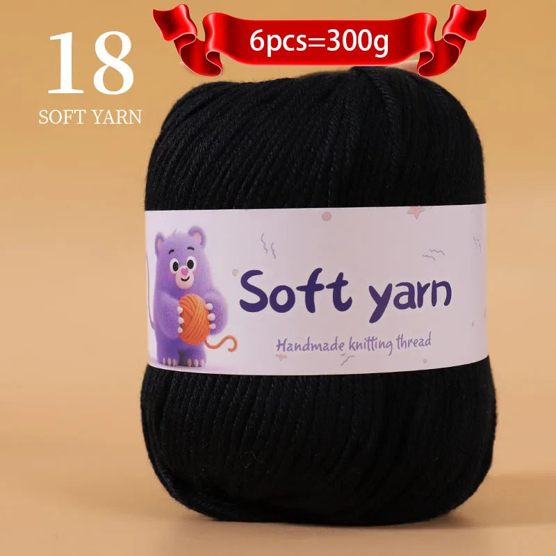 Soft Acrylic Yarn Balls for Knitting – 300g