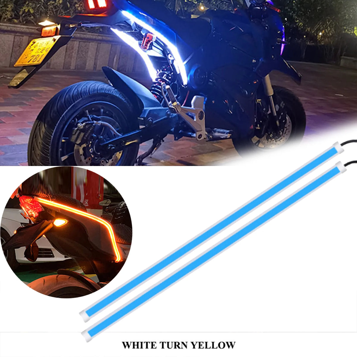 Flexible weiße, gelbliche LED-Streifen für Motorrad-Blinker