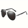 Lunettes de soleil polarisées pour homme avec monture en métal