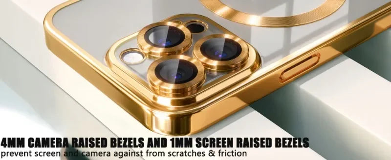 Clear Magnetic iPhone Case with Camera Lens Protector