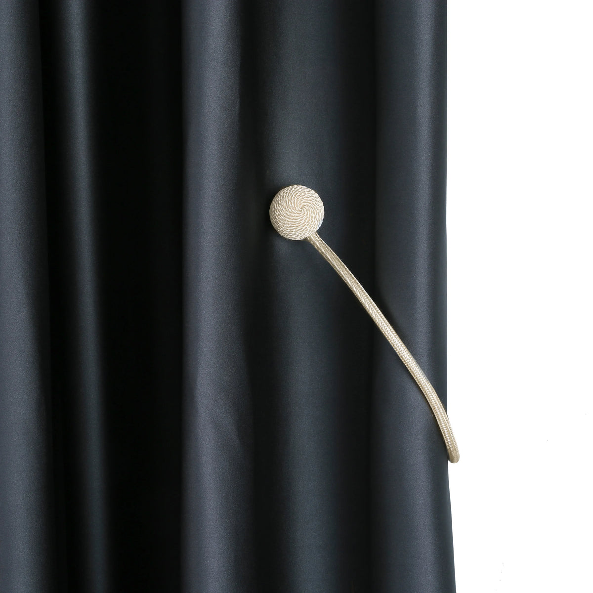 Magnetic Curtain Tiebacks with Decorative Ball Buckle