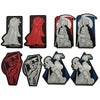 Glow-in-the-Dark Skull Biker Patch with Hook & Loop Backing