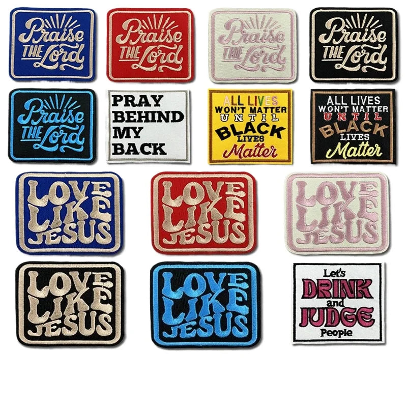 Embroidered Iron-On Patches for Clothing & Accessories