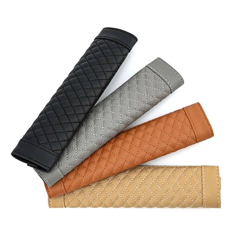 Premium PU Leather Seat Belt Covers