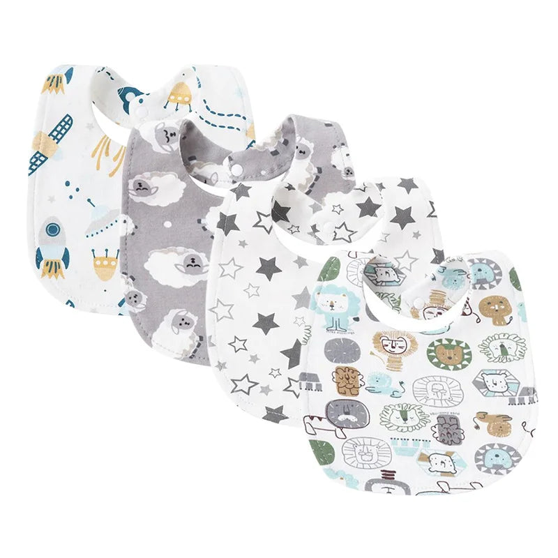 100% Cotton Baby Bibs Set for Newborns