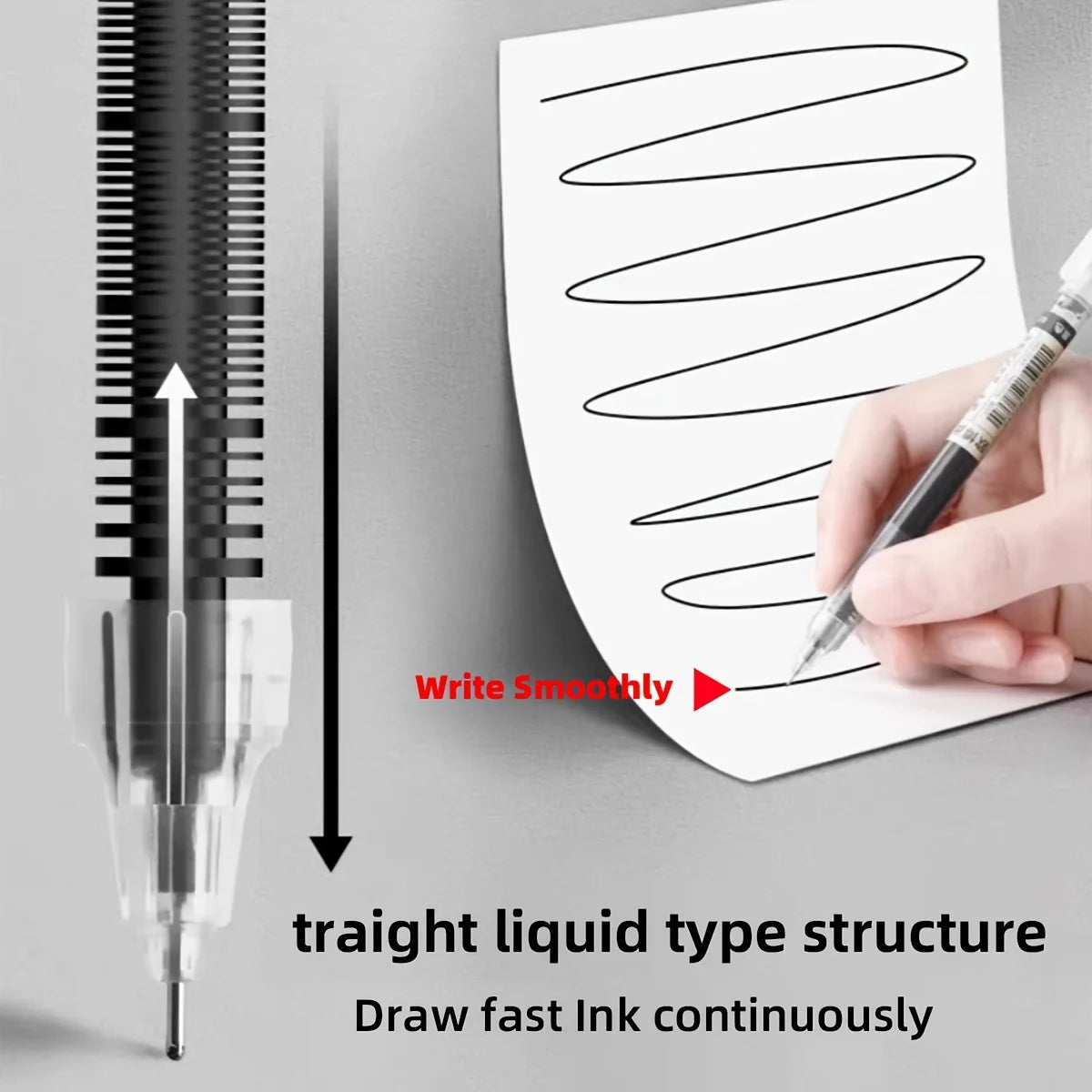 Quick-Dry Gel Pens – Smooth Writing 0.5mm (Set of 10)