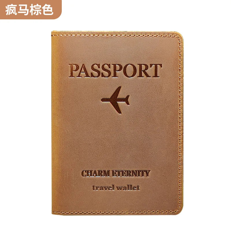 RFID-Blocking Leather Passport Holder
