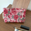 Vintage Floral Cosmetic Bag - Portable Makeup & Toiletry Organizer
