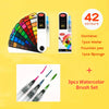 Faltbares Aquarell-Set für unterwegs mit Fächerpinsel