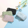 Embossed Zip Coin Purse with Key Ring and Card Slots