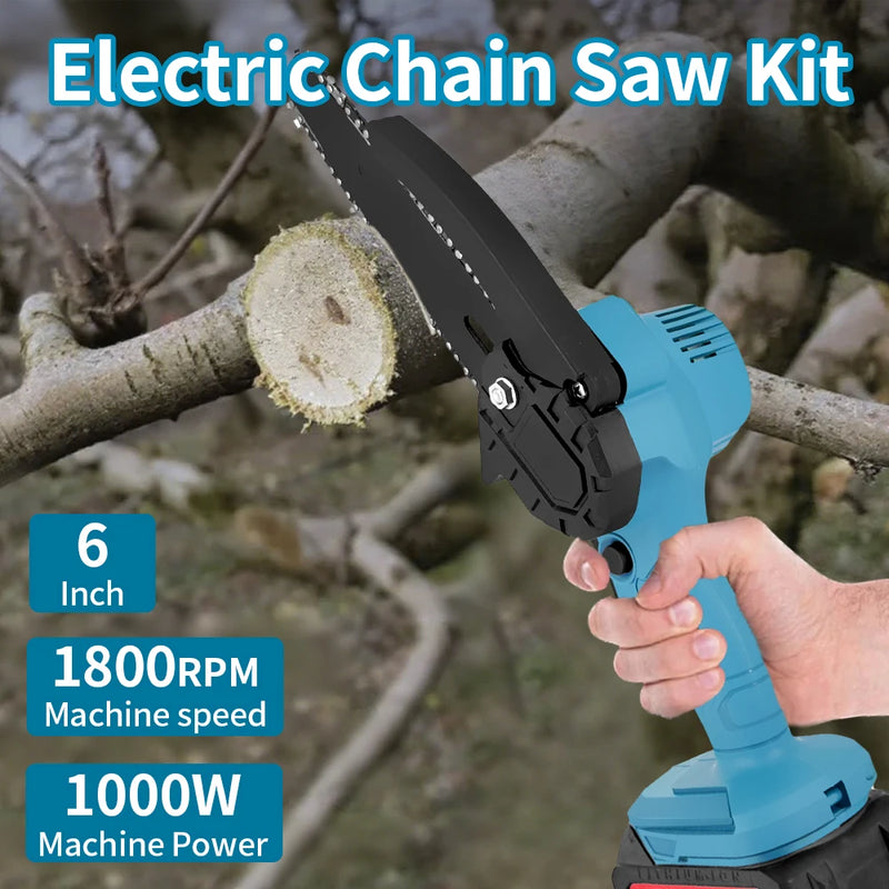 Cordless Mini Chainsaw Compatible with Makita 18V Batteries