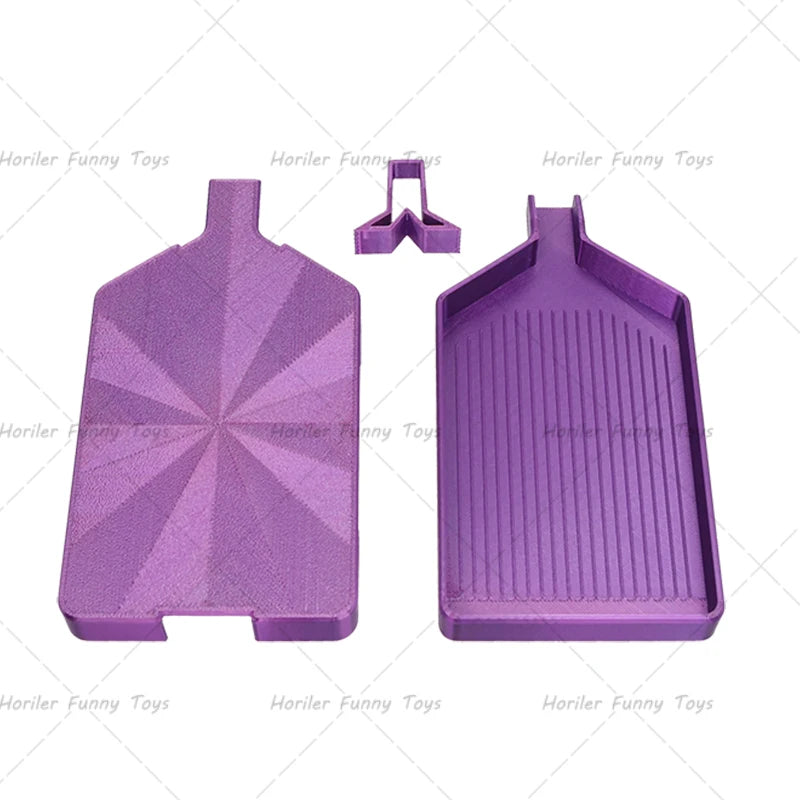 Kit de peinture de diamant violet pour loisirs créatifs et perles, montré sous différentes formes.