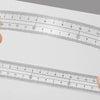 8-Piece Geometry Set – Transparent Rulers, Protractor, Compass & Eraser