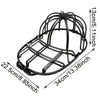 Black hat washing cage set for baseball caps with dimensions 13cm/5.1 inch high and 34cm/13.38 inch wide