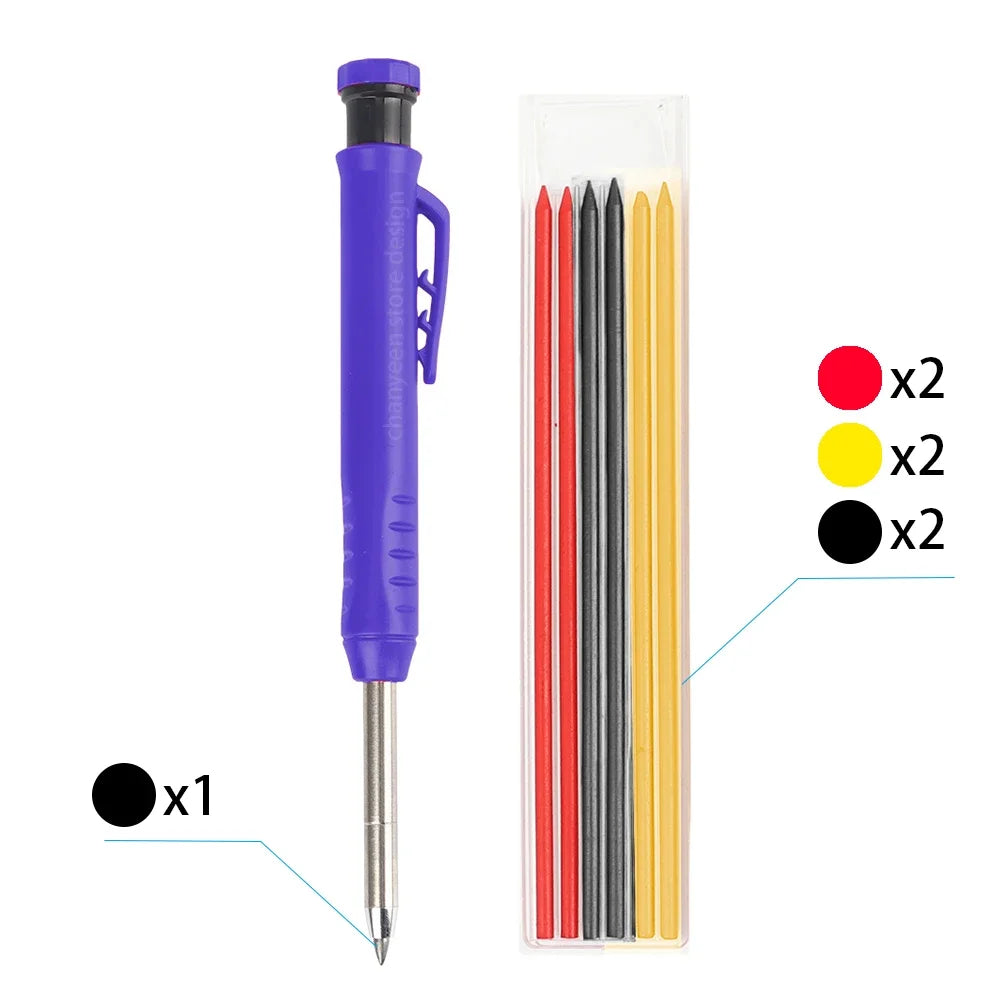 Precision Carpenter's Mechanical Pencil with Integrated Sharpener
