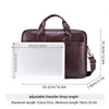 Genuine Leather Business Briefcase for Men – Fits 15.6" Laptop