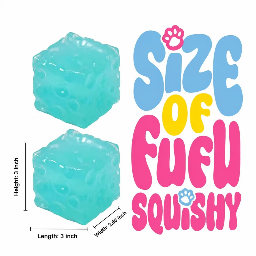 Aqua Blue Cheese Squishy Stress Relief Toy