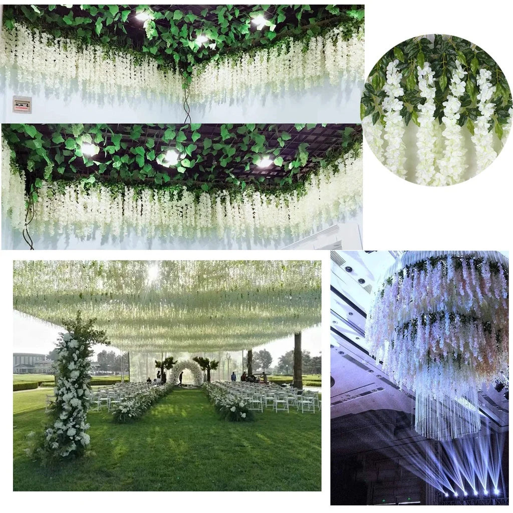 Artificial Wisteria Vine Garland for Wedding & Home Décor