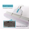 Replacement sponge mop head with squeeze action showing a V-shaped groove for strong dust and dirt adsorption.