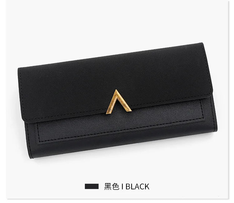 Women's Tri-Fold PU Leather Wallet with Coin Pocket