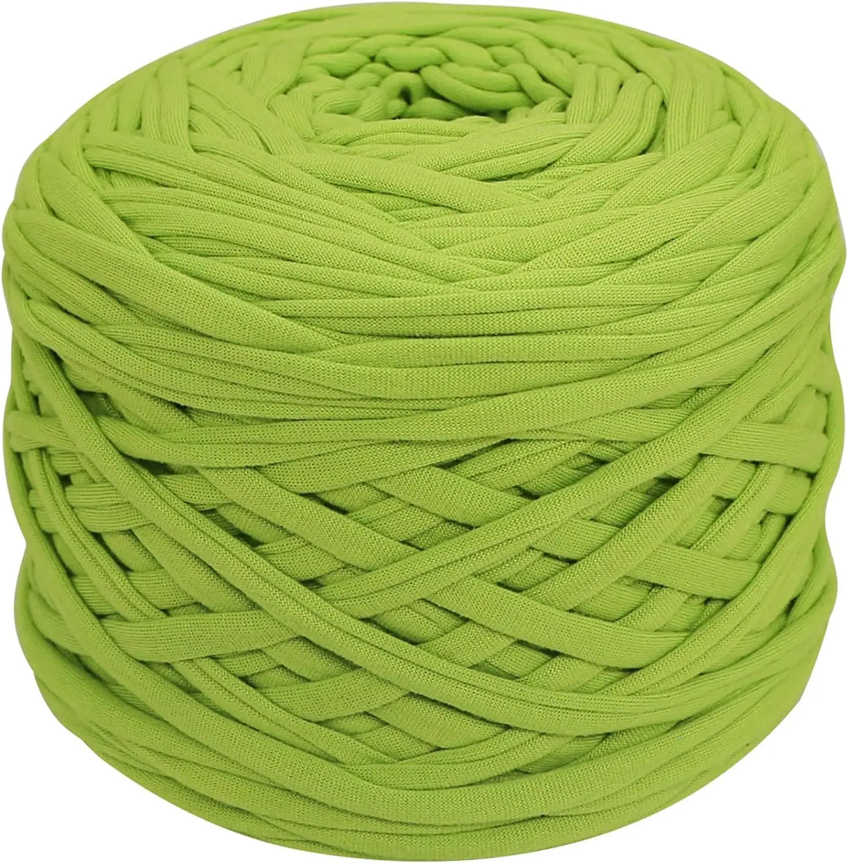 Eine Kugel dicker, limengrüner Polyester-Strang zum Basteln.