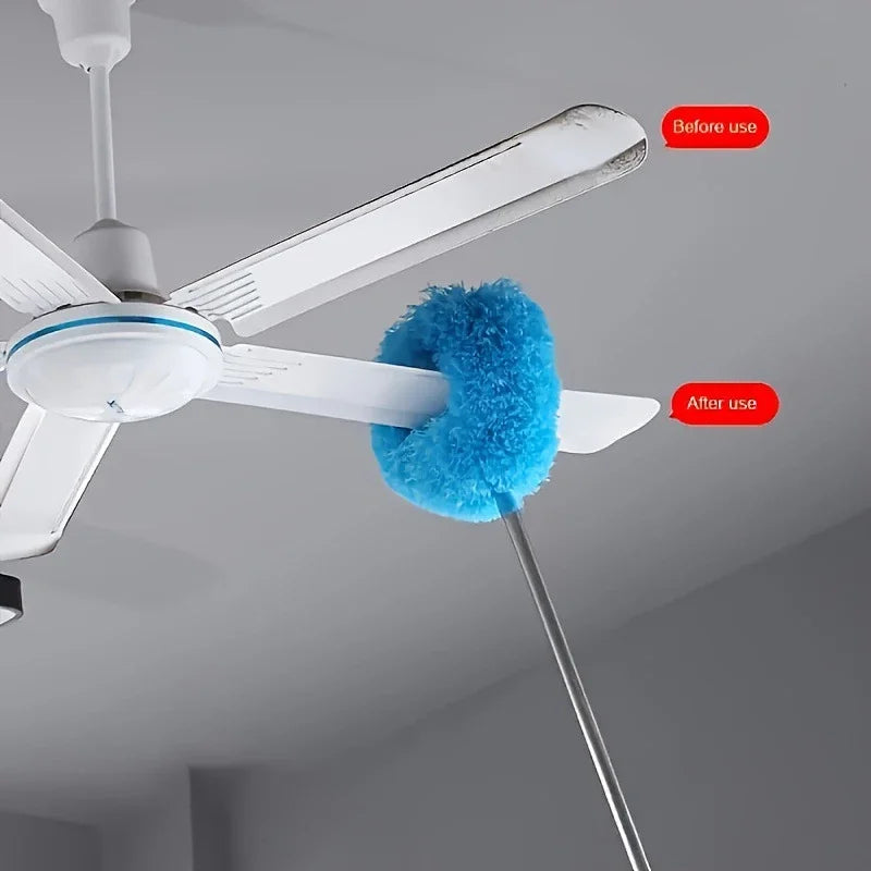 Extendable Microfiber Ceiling Fan Duster with Washable Head