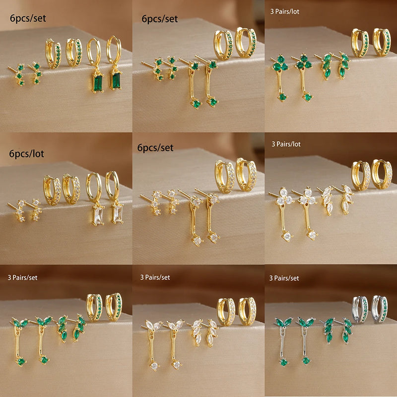Dainty Square Hoop Earrings Set