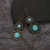 Boho Turquoise Geometric Drop Earrings