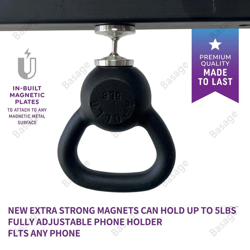 Dual Magnetic Phone Mount for Gym & Desk