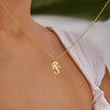 Double Initial Pendant Necklace