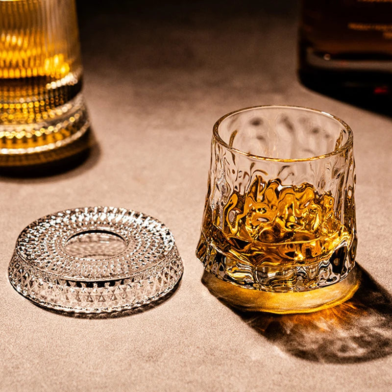 Crystal 360 Rotating Whiskey Glass
