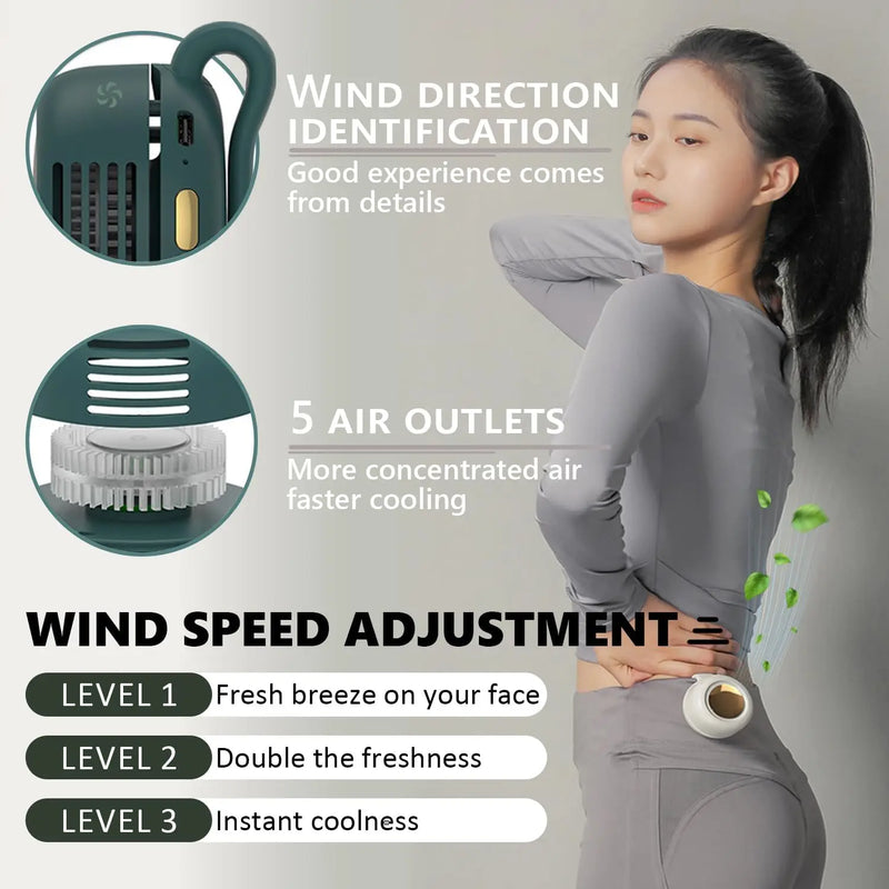 Portable Clip-On Mini Fan with 3 Speed Settings