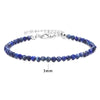 Natural Stone Bead Bracelet with Adjustable Lace-Up Closure