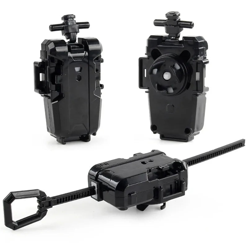 Black BX Bey Series Ripcord Launcher with a handle and launcher mechanism.