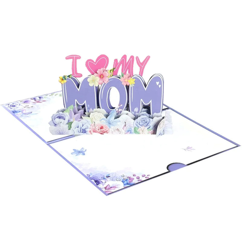 3D Pop-Up Birthday Rose Card with Envelope