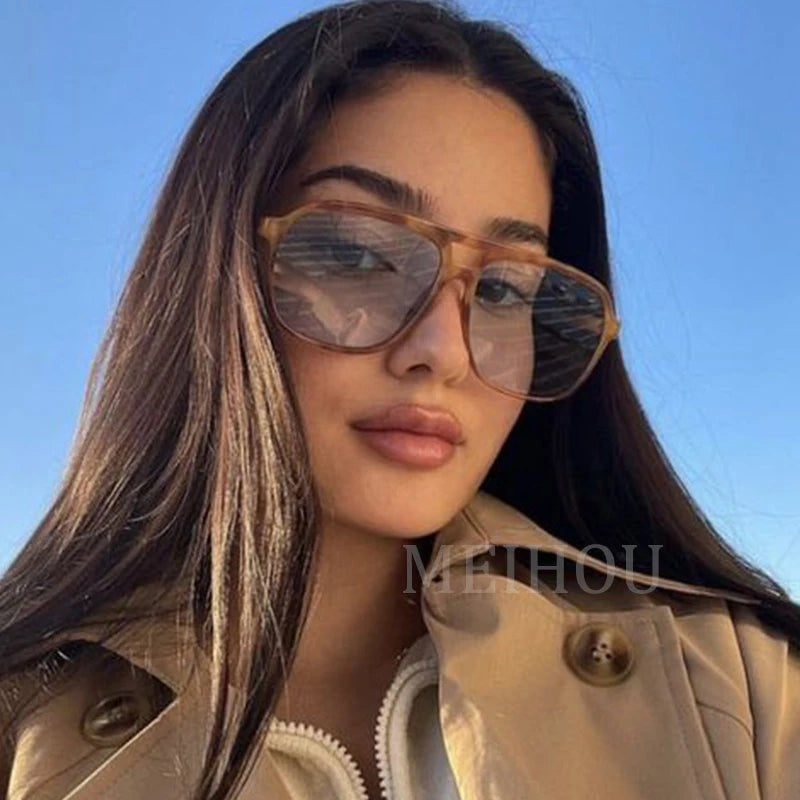 Gafas de sol piloto polarizadas oversize