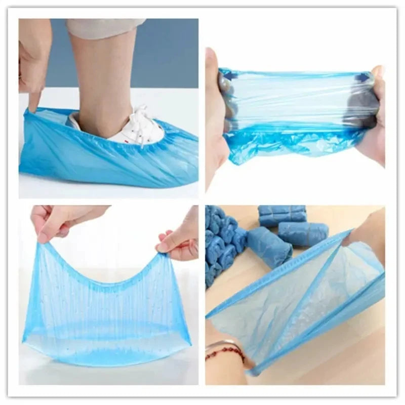 Disposable Non-Slip Waterproof Shoe Covers (100-Pack)