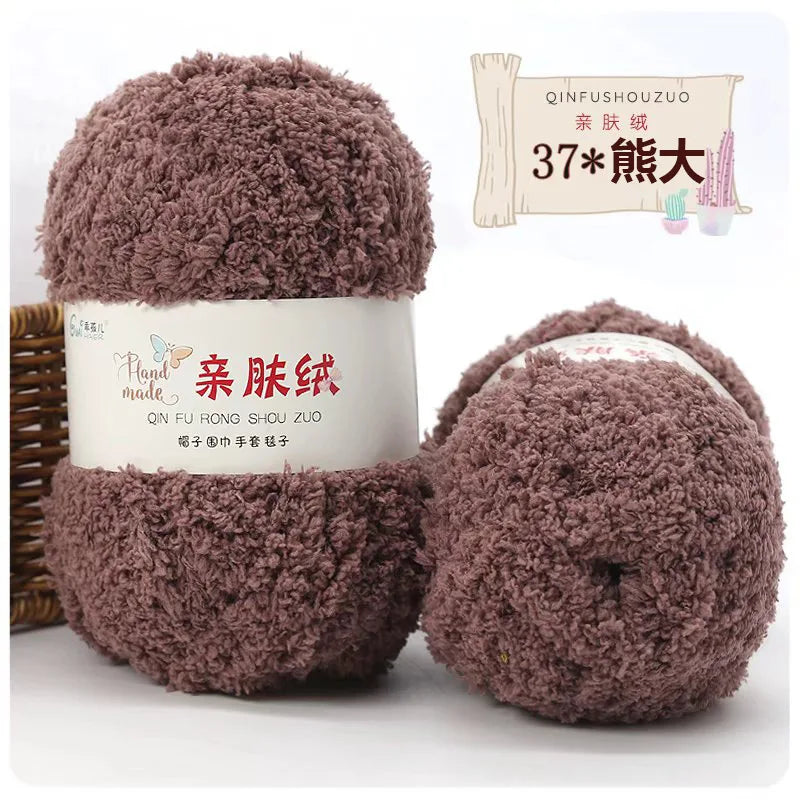 Soft Chenille Yarn for Knitting and Crochet Projects