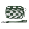 Checkered Card Case Wallet with Detachable Keychain and ID Window