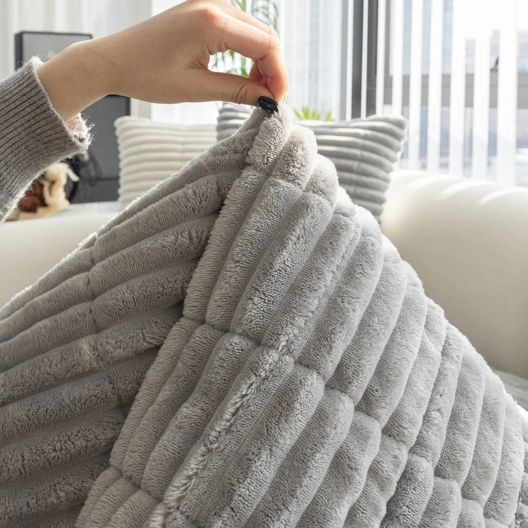 Cozy Quilted Flannel Sofa Pad with Anti-Slip Backing