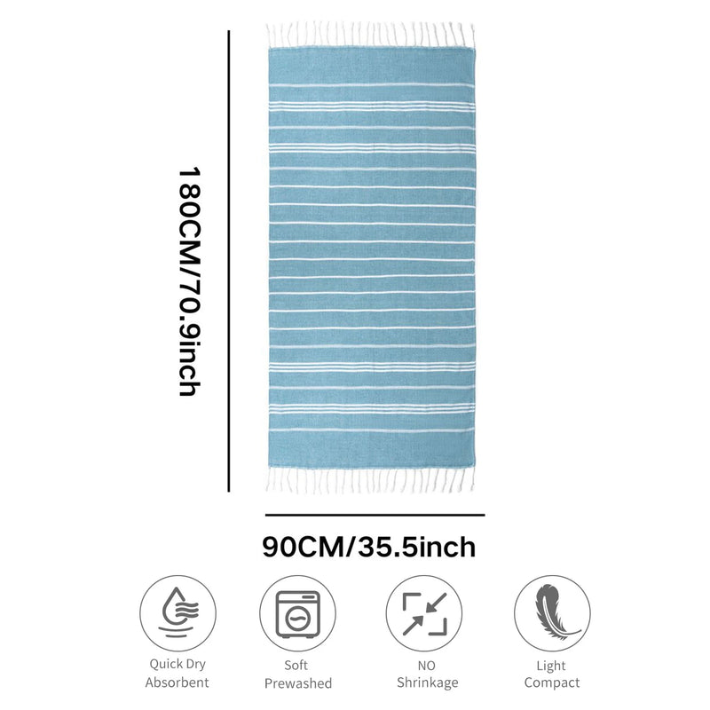 Classic Striped Cotton Beach Towel