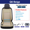 Q6 Beige car seat cushion with features for cooling, re-dissement, and massage.