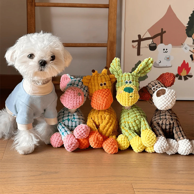 Squeaky Donkey Plush Dog Toy