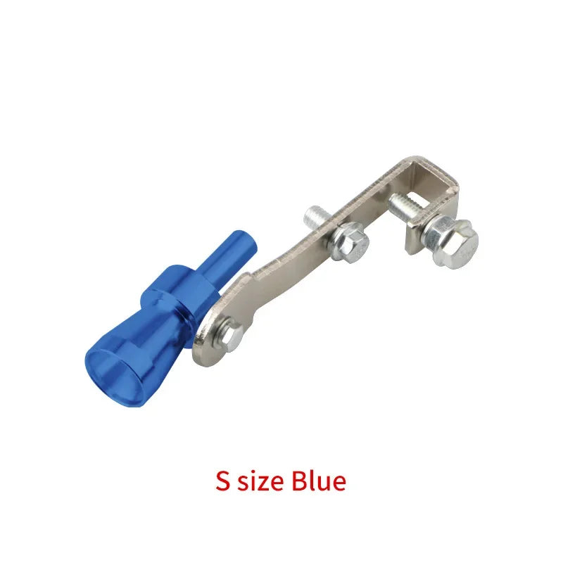 Blue S size exhaust turbine whistle for cars and motorcycles